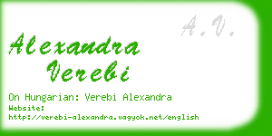 alexandra verebi business card